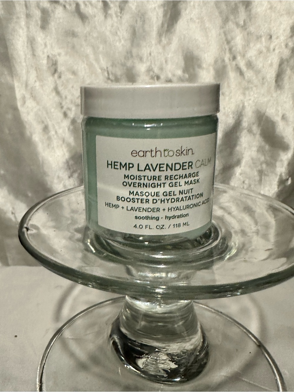 earth to skin Hemp Lavender Calm Overnight Gel Mask - Moisture Recharge
